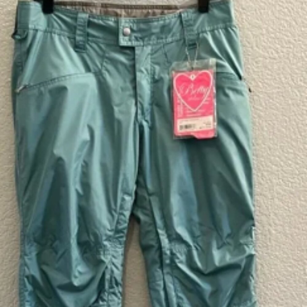 Betty Rides Women Snowboard Insulated Teal Pants Size Medium